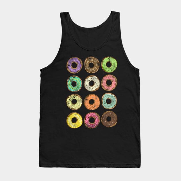 Colorful Donuts Tank Top by theglaze